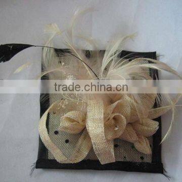 Hair clip sinamay flower made in China