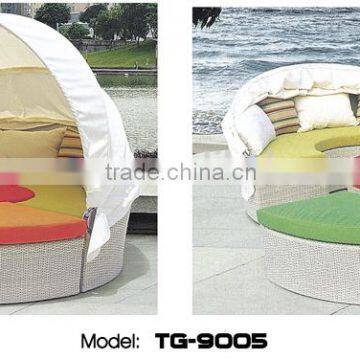 Denise Outdoor Patio Furniture Waterproof Rattan Beds Sofa Chaise Lounge