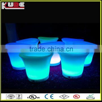 Hot sale led ice bucket for beer rechargeable led ice bucket with remote control For bar