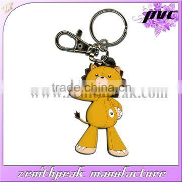 Design your own rubber keyring PVC custom key chain