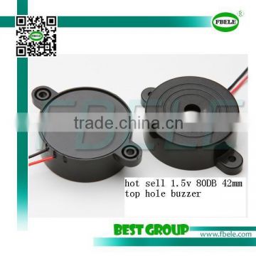 hot sell 1.5v 80DB 42mm top hole buzzer FBPB4216E