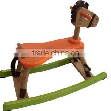 Wooden plush rocking horse, quadricycle for kids