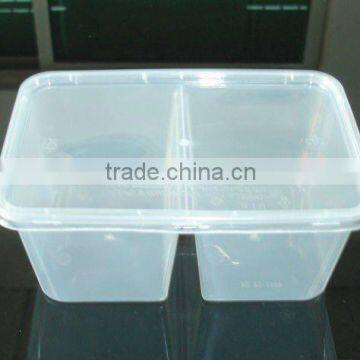 500ml PP Microwaveable disposable food container box/frozen food taking away lunch food boxes