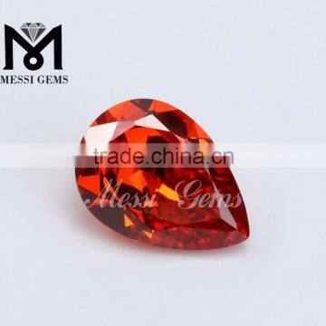 China Wholesale Cheap Price Pear Orange CZ Beads Gemstone