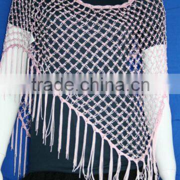 Lady fashion customize design of handmade sweaters shawl