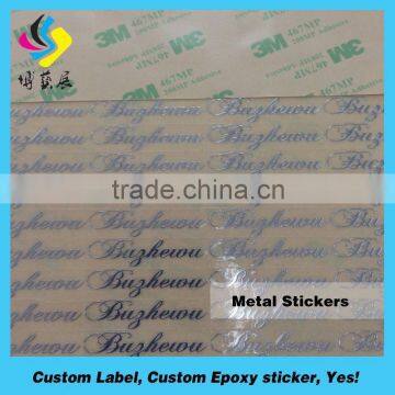 3M adhesive metal car sticker with Clear Epoxy
