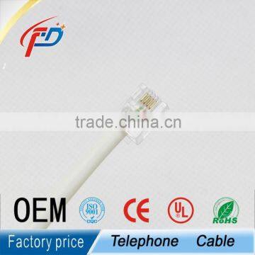 Modular patch cord RJ11 cross telephone cable patch cord 1M/2M/3M