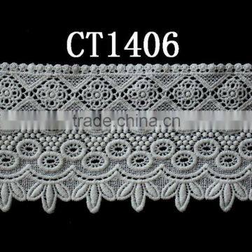 neck crochet cotton collar design embroidery lace(CT1406)