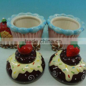 ceramic pudding candy jar