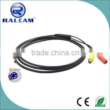 waterproof 2 meter flexible tube video camera for automobile a/c cleaning