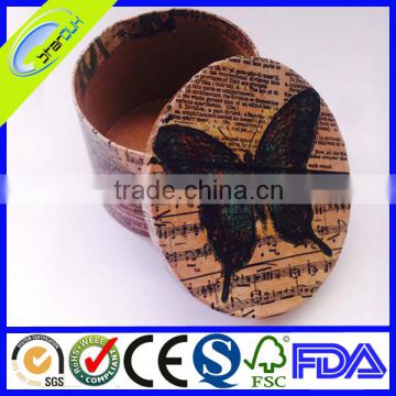 Custom decorative round cardboard gift boxes with lids