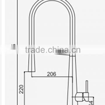 Kitchen Faucet Made in Brass With Black Tube 42201302CH