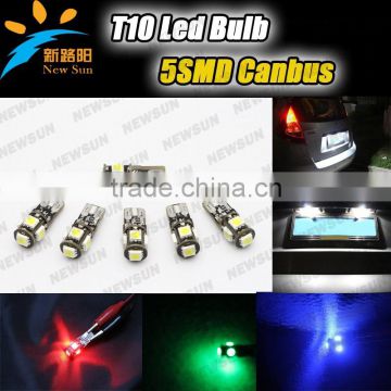 Wholesale Price T10 Led Bulb Canbus W5W 5SMD For Interior Light