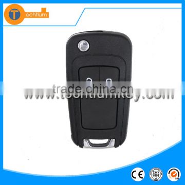 high quality with logo uncut balde 2 button flip remote key shell for Chevrolet sonic orlando