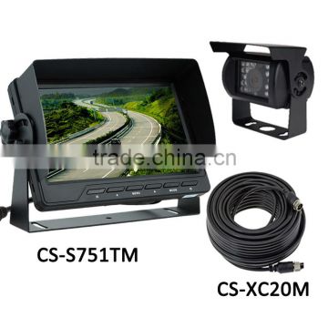 7" COLOR LCD REVERSING MONITOR and CCD REAR VIEW CAMERA CS-S751TMS