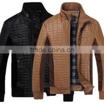 Hot Quilted leather Fashion jackets washed leather