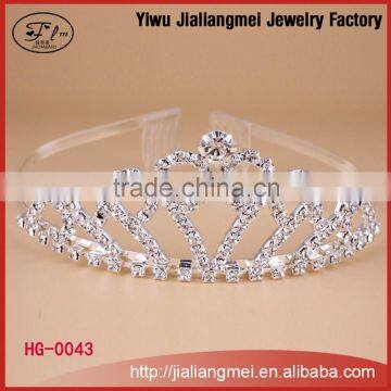 new designs fashion rhinestone wedding tiara and crwon