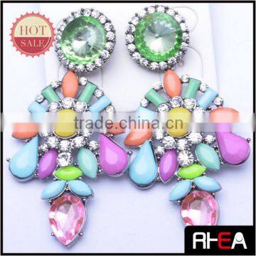 Newest Most Popular Earring Colorful Crystal Fashion Alloy Earring