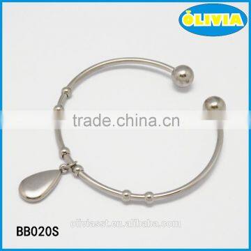 Trending Hot Products Stainless Steel Material Stainless Jewelry Bangle With Water-drop Pendant photo-2