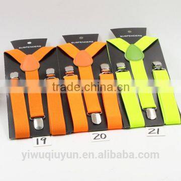2.5X85CM Children Suspenders Y-back Adjustable Clip-on Elastic Suspender Kids Braces Belts Strap 40 Colors cheap