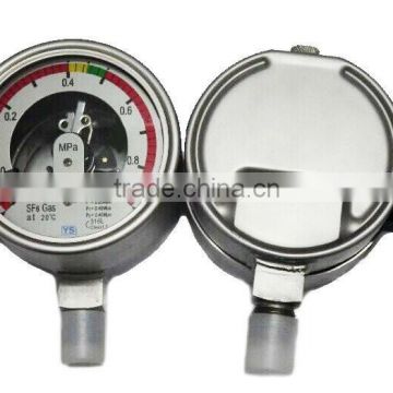 High quality Electric contact list Stainless steel SF6 pressure gauge Manufacturer in china