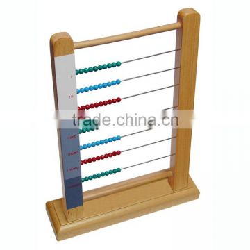 Montessori mathematics educational material for large bead frame