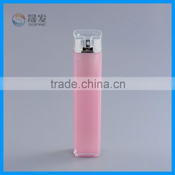 Square double wall cosmetic lotion pump bottle