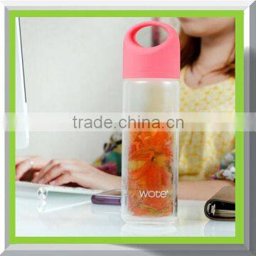 High quality portable clear fruit juice glass bottle