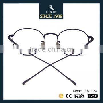 High Quality Retro Round Glasses Men Metal Eyeglasses Blue Color Prescription Lens Spectacle Optical Frames 1819-57 photo-3