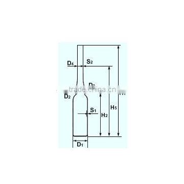 1ml pharmaceutical clear glass ampoule for serum YBB standard