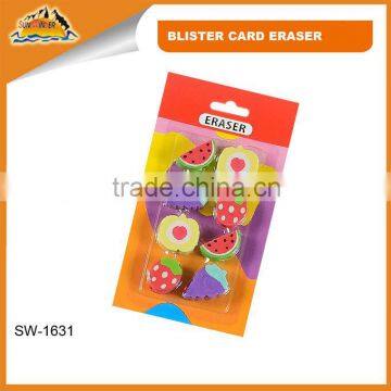 8pcs fruit shape eraser set