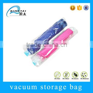 Clothes storage folding hand roll vacuum storage bag