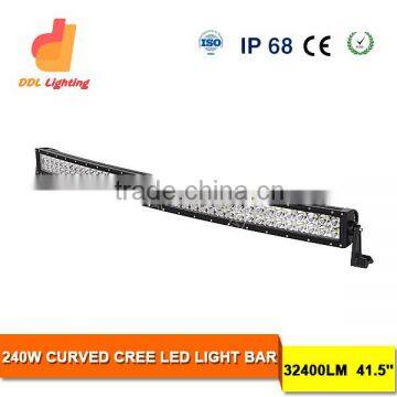 41.5inch high lumens Car Jeep Wrangler Accessories 4x4 Offroad LED light bar 240w Double Row led light bar for truck