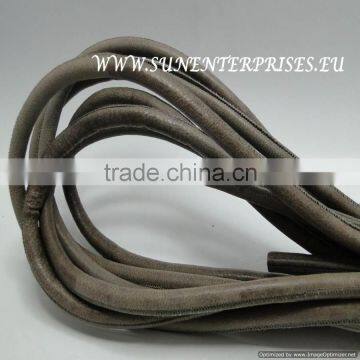 Round Leather Cords - Nappa Leather 8 mm Taupe