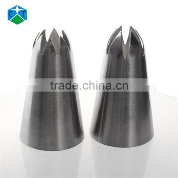 304 Stainless Steel Cake Tips Seamless 6 Or 8 Tooth Crowded Spot-billed Cake Icing Nozzles