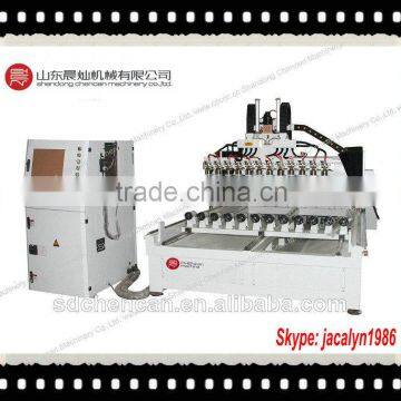 Special 3D Wood Router Machine With 12 Spindles