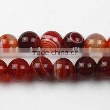 Wholesale Stripe Agate Plain Rounds