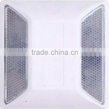 Singel and double side reflective White Plastic Road Stud