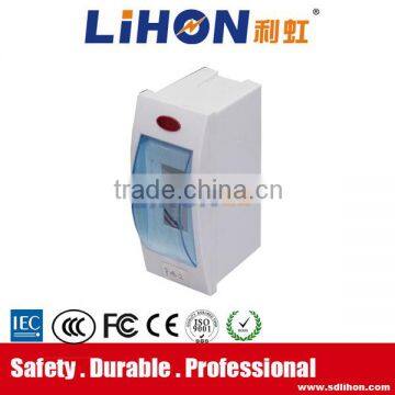 single row plastic din rail with light power distribution box