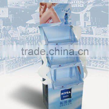 Brand Corrugated Paper Floor Display Shelf