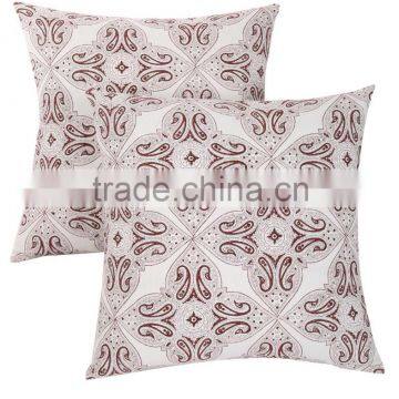 New Modern Decorative Cushion Cover Cotton Hand Block Print Fabric Cushion Cover