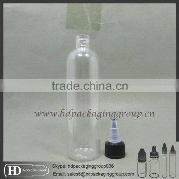 120ml eliquid bottle plastic high quality pet bottle with glass dropper