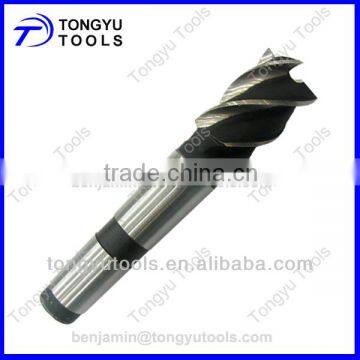 HSS end mill with morse taper shank