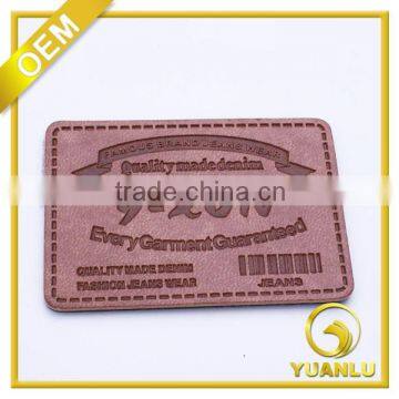 Custom High Quality Embossed Leather Labels