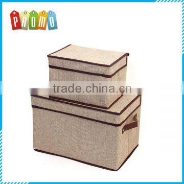 Wholesale linen non woven fabric foldable underwear storage boxes, clothing organizer