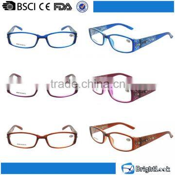Custom variety colored fraem plastic material glasses for reading