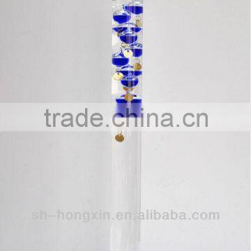 beautiful ornamental glass galileo thermometer