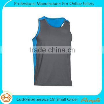 Custom dry fit running gym compression tank top for men