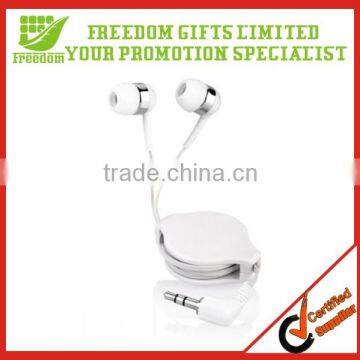 Large Scale Provided Promotional Retractable Earphone