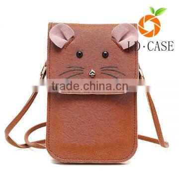 PU Leather Mini Crossbody Single Shoulder Bag Cellphone Pouch for iphone /Samsung